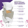 Sofi Series 67 in. L x 34 in. W Acrylic Combination 50 Gallon Capacity Freestanding Bathtub with Center Drain in White