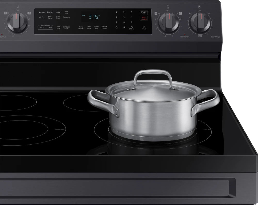 6.3 cu. ft. Smart Freestanding Electric Range with No-Preheat Air Fry & Convection in Black Stainless Steel