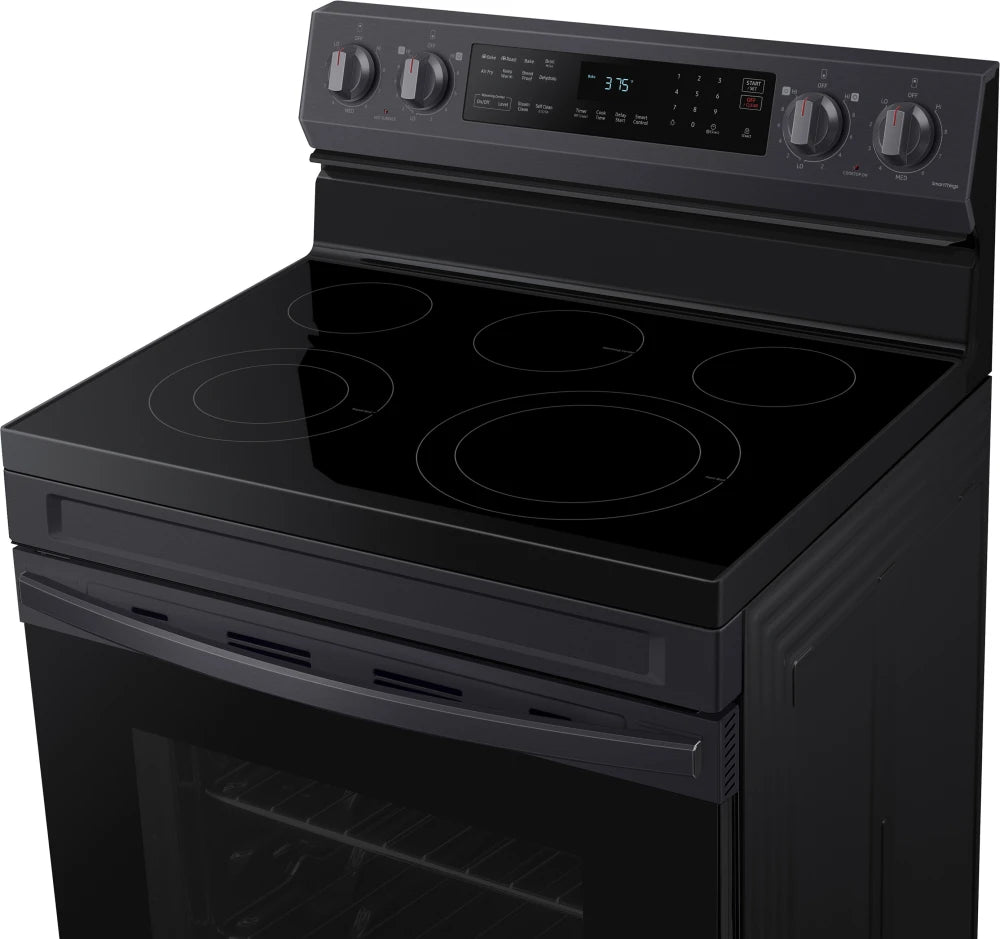6.3 cu. ft. Smart Freestanding Electric Range with No-Preheat Air Fry & Convection in Black Stainless Steel