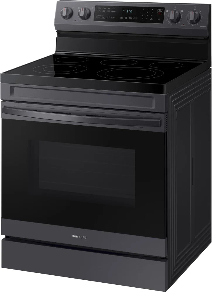 6.3 cu. ft. Smart Freestanding Electric Range with No-Preheat Air Fry & Convection in Black Stainless Steel