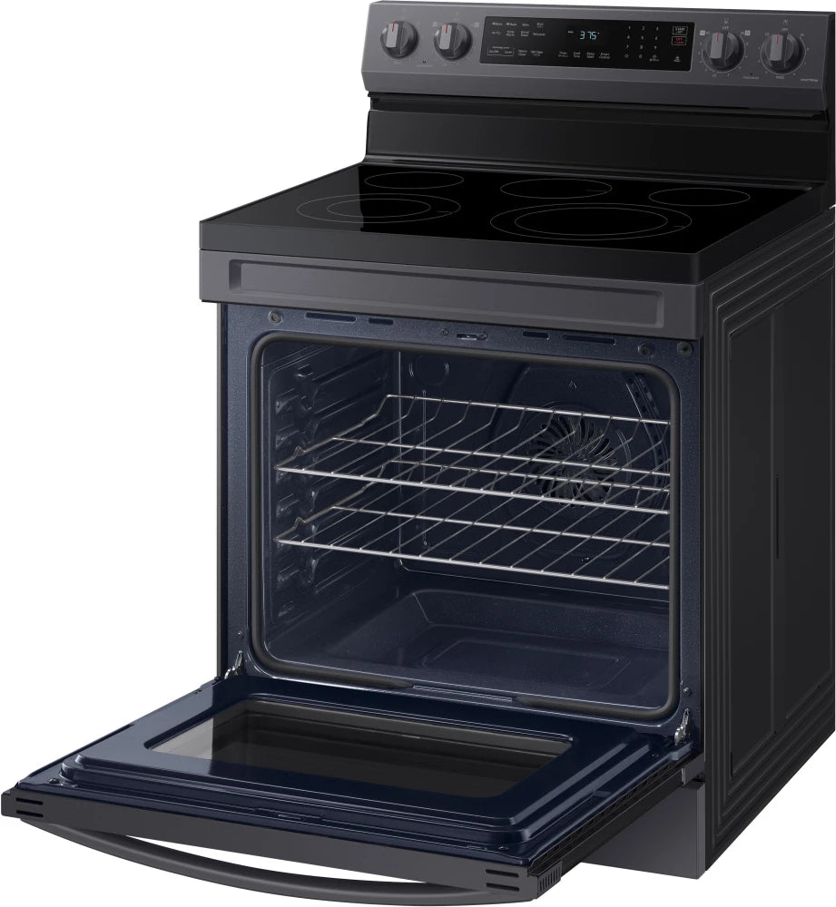 6.3 cu. ft. Smart Freestanding Electric Range with No-Preheat Air Fry & Convection in Black Stainless Steel
