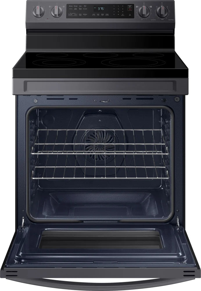 6.3 cu. ft. Smart Freestanding Electric Range with No-Preheat Air Fry & Convection in Black Stainless Steel