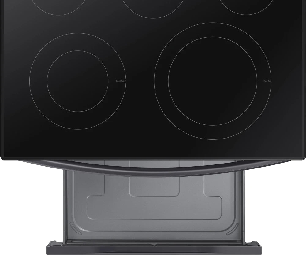 6.3 cu. ft. Smart Freestanding Electric Range with No-Preheat Air Fry & Convection in Black Stainless Steel