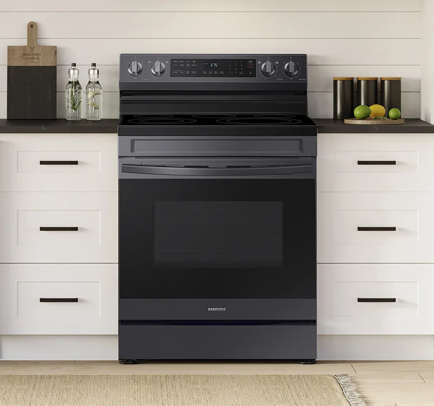 6.3 cu. ft. Smart Freestanding Electric Range with No-Preheat Air Fry & Convection in Black Stainless Steel