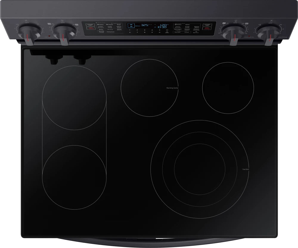 6.3 cu. ft. Smart Freestanding Electric Range with Flex Duo™, No-Preheat Air Fry & Griddle in Black Stainless Steel
