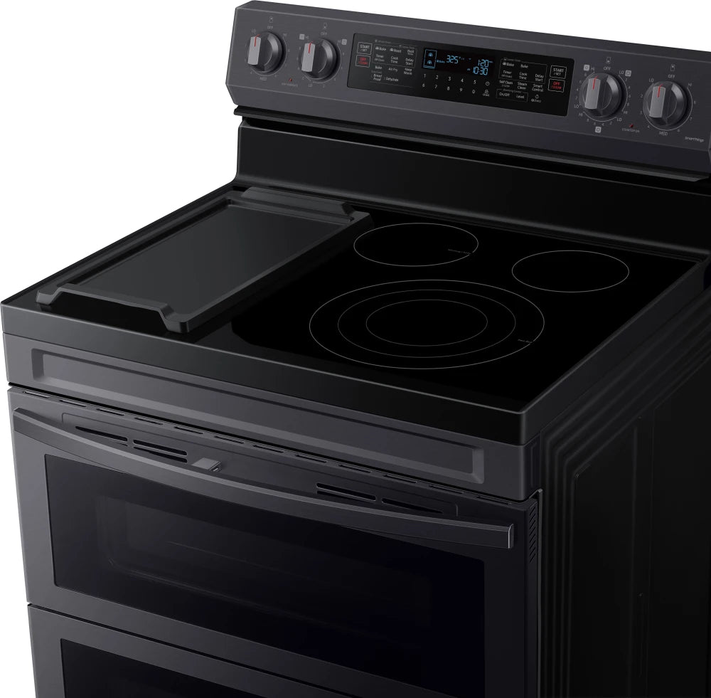 6.3 cu. ft. Smart Freestanding Electric Range with Flex Duo™, No-Preheat Air Fry & Griddle in Black Stainless Steel