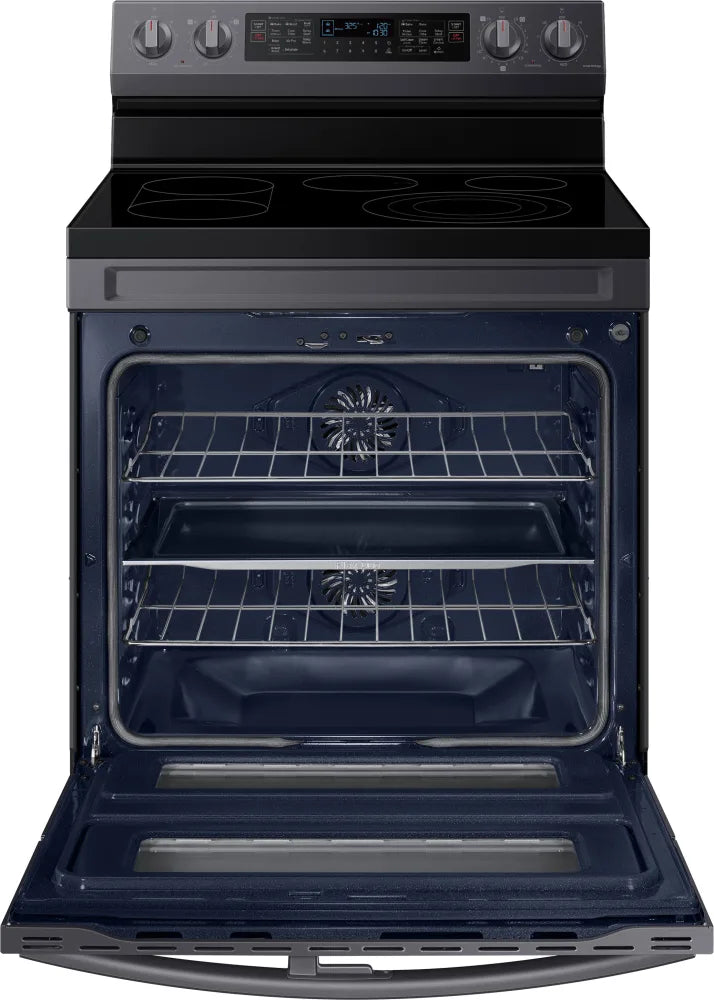 6.3 cu. ft. Smart Freestanding Electric Range with Flex Duo™, No-Preheat Air Fry & Griddle in Black Stainless Steel