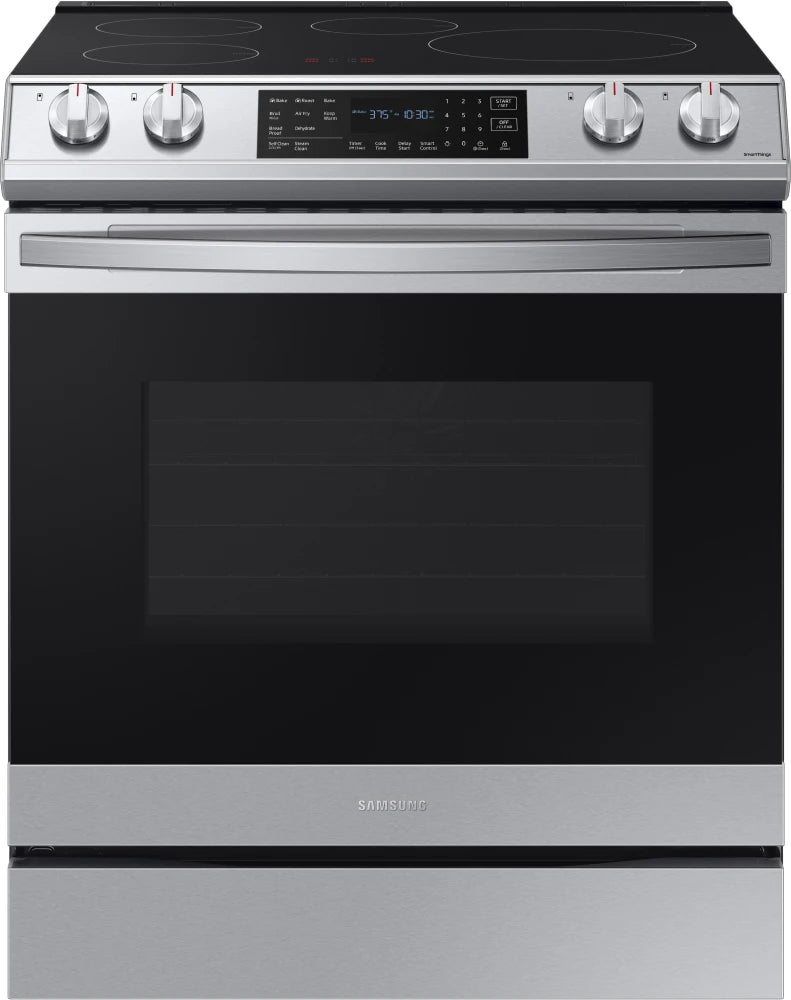 6.3 cu. ft. Smart Rapid Heat Induction Slide-in Range with Air Fry & Convection+ in Black Stainless Steel
