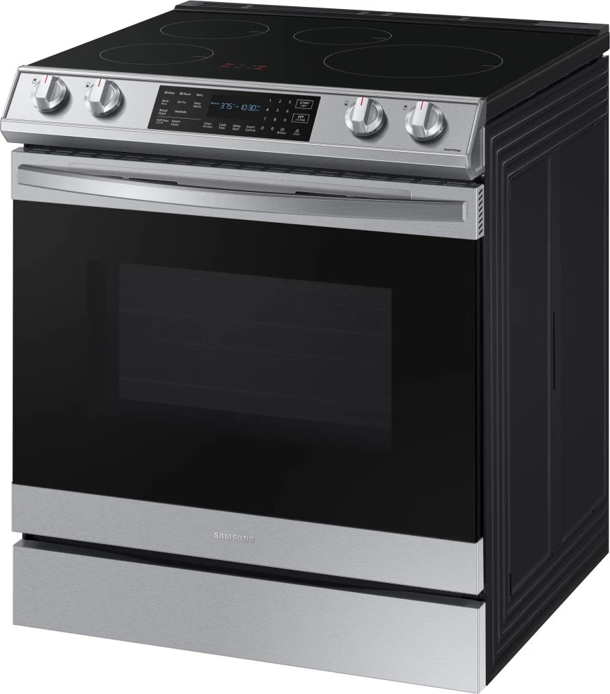 6.3 cu. ft. Smart Rapid Heat Induction Slide-in Range with Air Fry & Convection+ in Black Stainless Steel