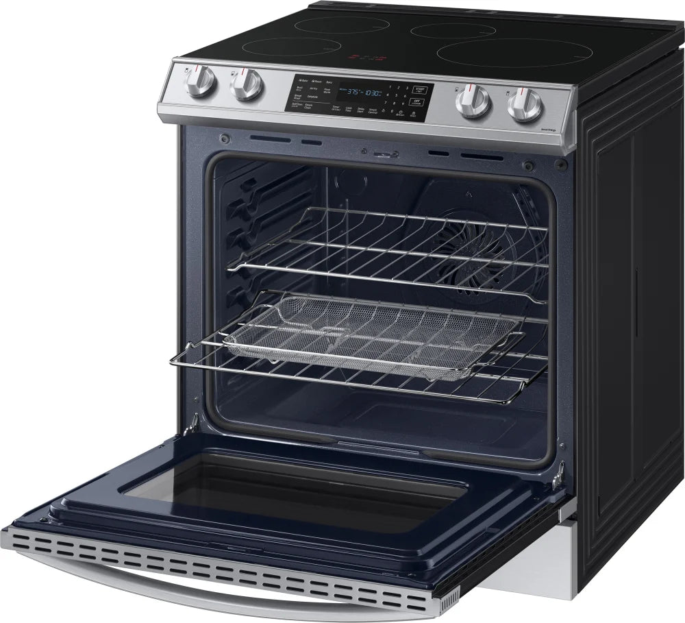 6.3 cu. ft. Smart Rapid Heat Induction Slide-in Range with Air Fry & Convection+ in Black Stainless Steel