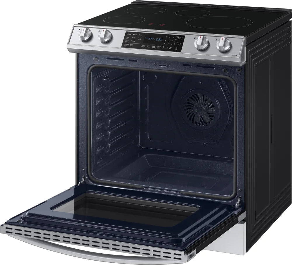 6.3 cu. ft. Smart Rapid Heat Induction Slide-in Range with Air Fry & Convection+ in Black Stainless Steel