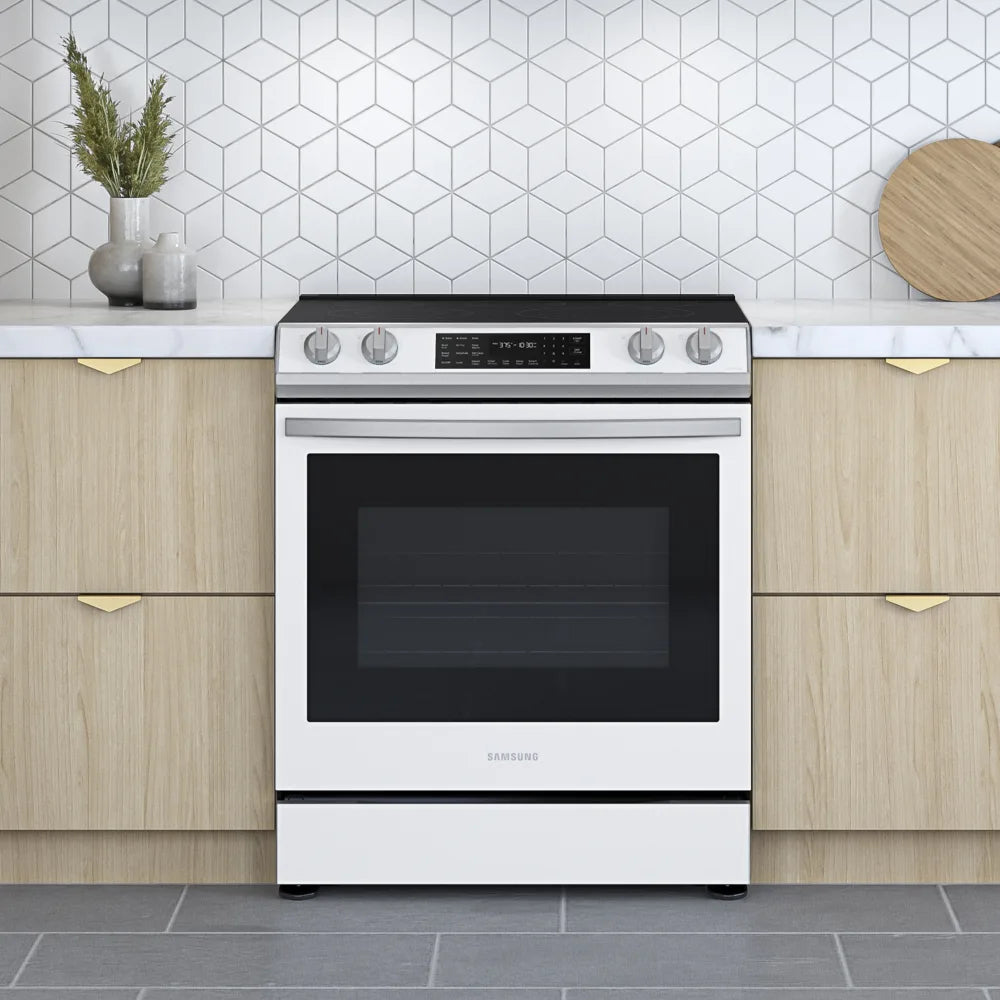 6.3 cu. ft. Smart Rapid Heat Induction Slide-in Range with Air Fry & Convection+ in Black Stainless Steel