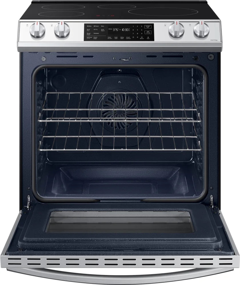 6.3 cu. ft. Smart Rapid Heat Induction Slide-in Range with Air Fry & Convection+ in Black Stainless Steel