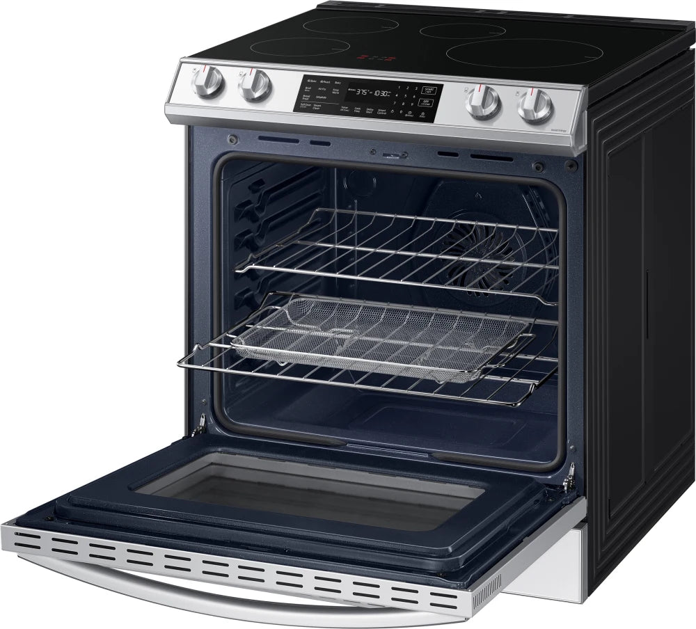 6.3 cu. ft. Smart Rapid Heat Induction Slide-in Range with Air Fry & Convection+ in Black Stainless Steel