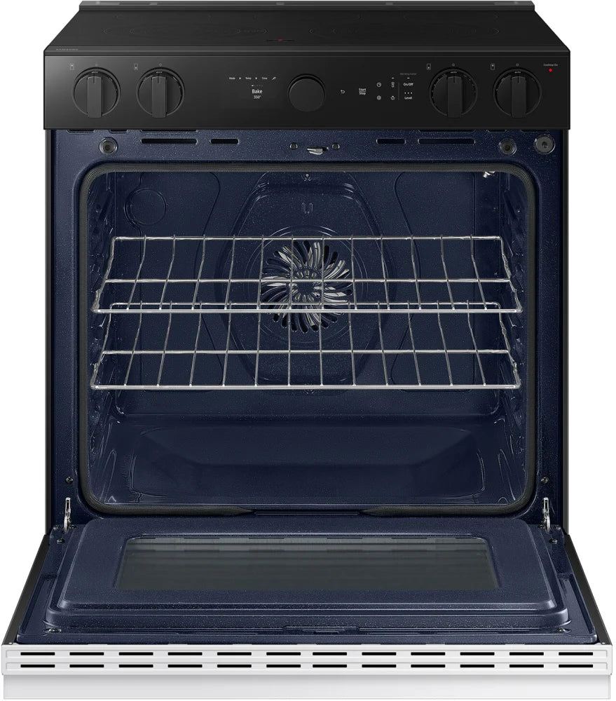 Bespoke 6.3 cu. ft. Smart Slide-In Electric Range with Air Sous Vide & Air Fry in White Glass
