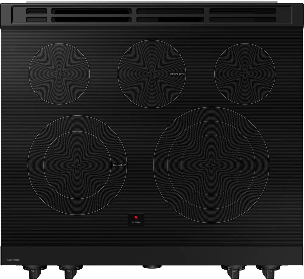 Bespoke 6.3 cu. ft. Smart Slide-In Electric Range with Air Sous Vide & Air Fry in White Glass