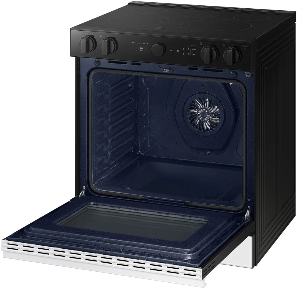 Bespoke 6.3 cu. ft. Smart Slide-In Electric Range with Air Sous Vide & Air Fry in White Glass