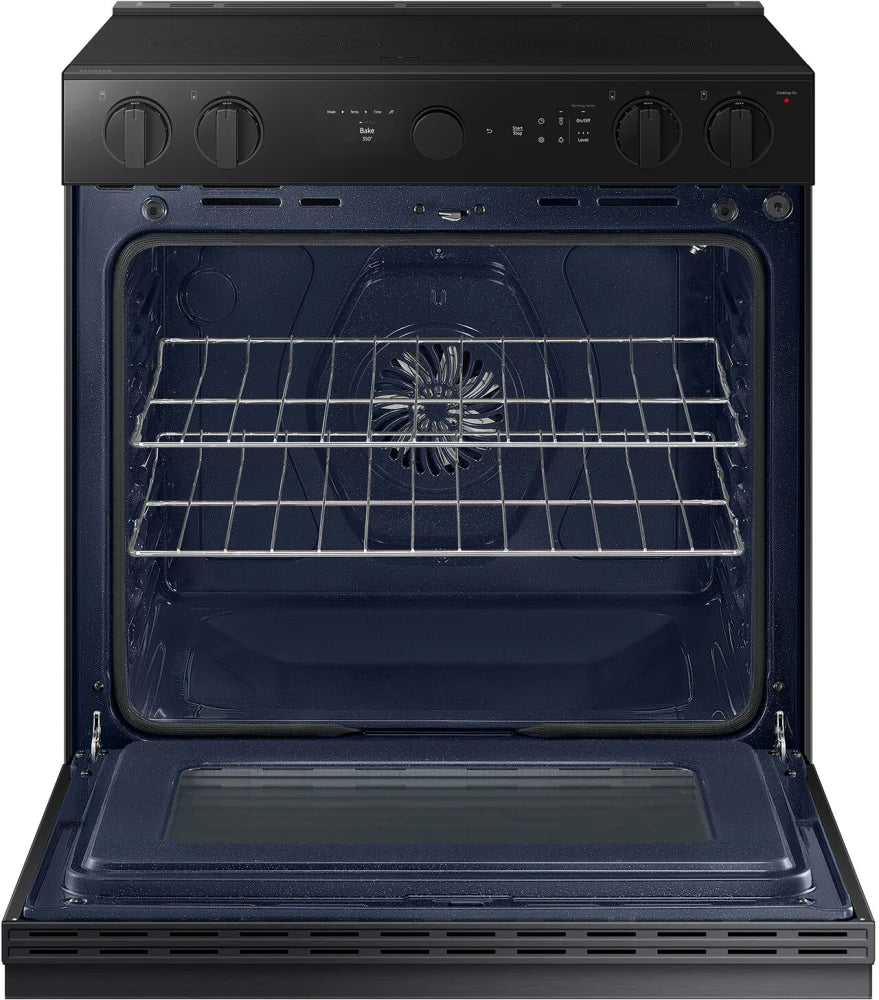 Bespoke 6.3 cu. ft. Smart Slide-In Electric Range with Air Sous Vide & Air Fry in Matte Black Steel