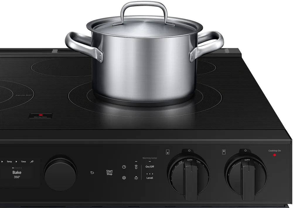 Bespoke 6.3 cu. ft. Smart Slide-In Electric Range with Air Sous Vide & Air Fry in Matte Black Steel