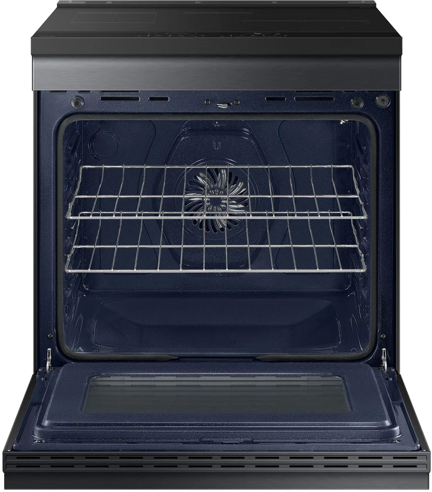 Bespoke 6.3 cu. ft. Smart Slide-In Induction Range with Ambient Edge Lighting™ & Air Sous Vide in White Glass