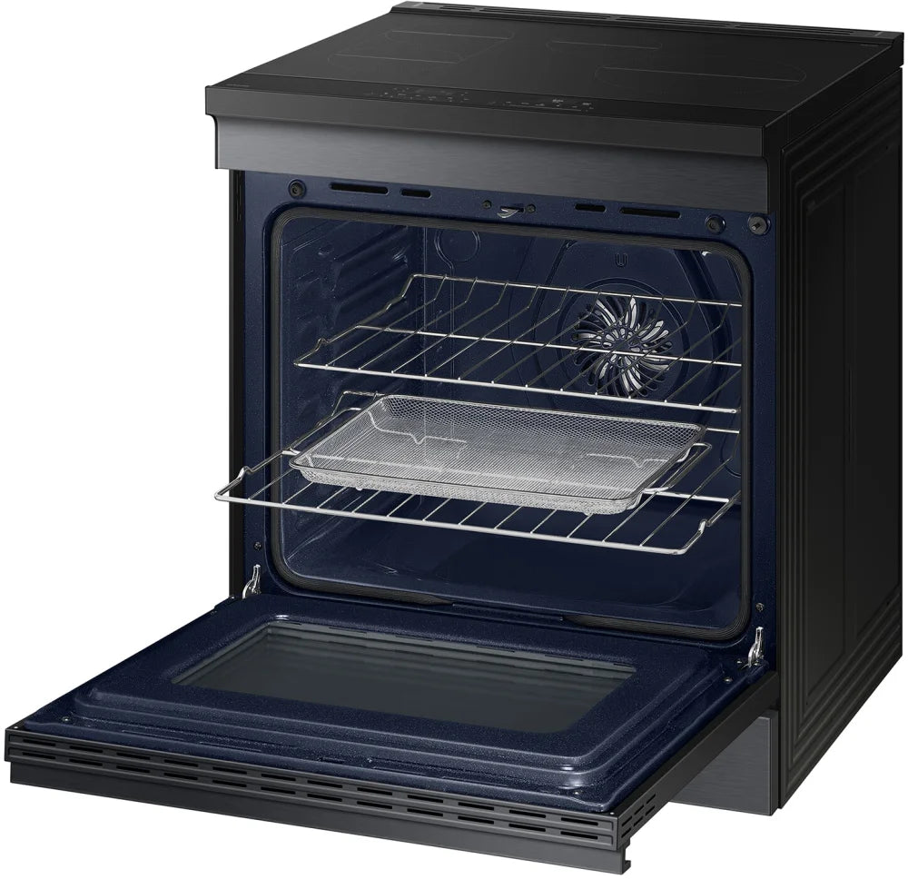 Bespoke 6.3 cu. ft. Smart Slide-In Induction Range with Ambient Edge Lighting™ & Air Sous Vide in White Glass
