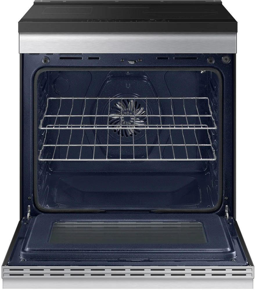 Bespoke 6.3 cu. ft. Smart Slide-In Induction Range with Ambient Edge Lighting™ & Air Sous Vide in White Glass