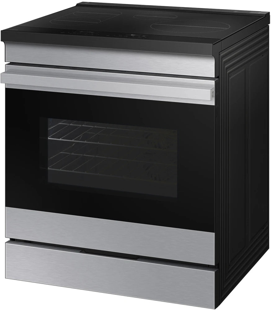 Bespoke 6.3 cu. ft. Smart Slide-In Induction Range with Ambient Edge Lighting™ & Air Sous Vide in White Glass