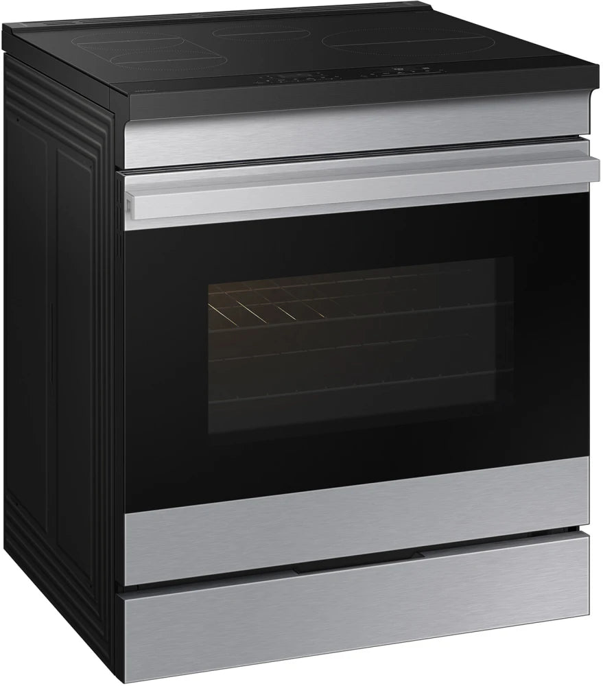 Bespoke 6.3 cu. ft. Smart Slide-In Induction Range with Ambient Edge Lighting™ & Air Sous Vide in White Glass