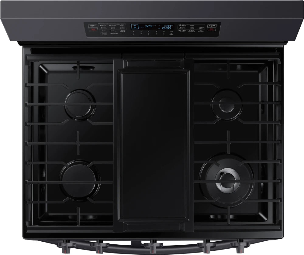 6.0 cu. ft. Smart Freestanding Gas Range with Flex Duo™ & Air Fry in Black Stainless Steel