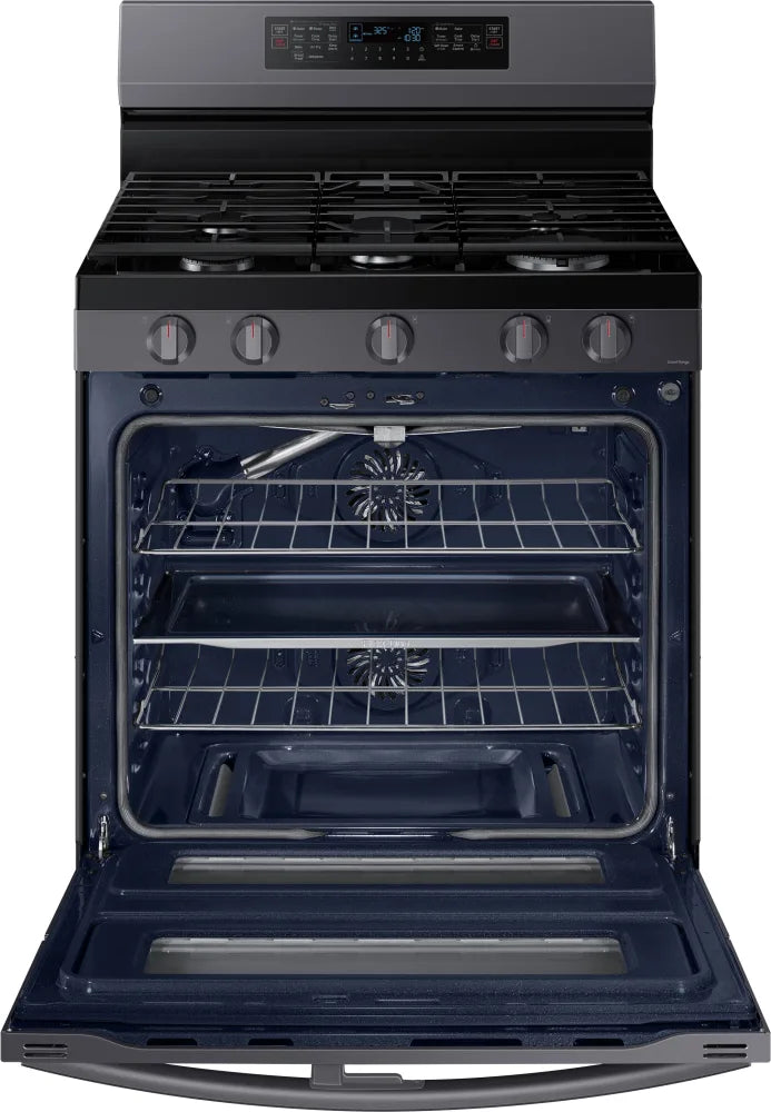 6.0 cu. ft. Smart Freestanding Gas Range with Flex Duo™ & Air Fry in Black Stainless Steel