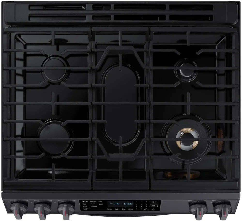 Bespoke 6.0 cu. ft. Smart Front Control Slide-In Gas Range with Air Fry & Wi-Fi in White Glass