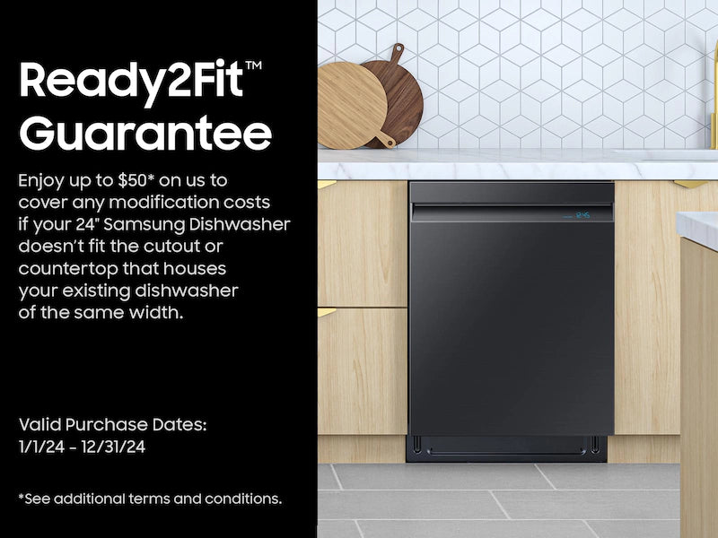Bespoke AutoRelease 39dBA Dishwasher with Linear Wash in Fingerprint Resistant Navy Steel