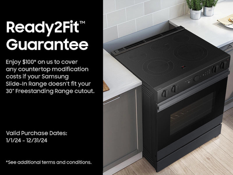 Bespoke 6.3 cu. ft. Smart Slide-In Electric Range with Air Sous Vide & Air Fry in White Glass