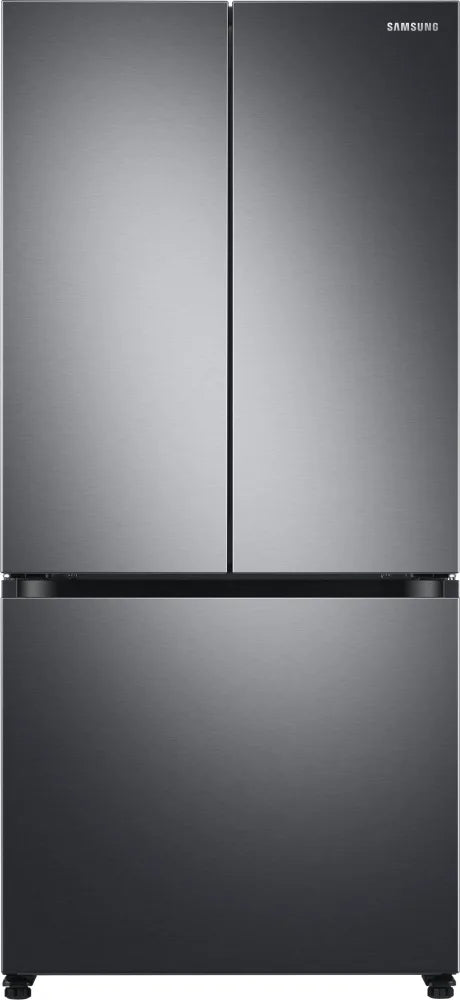 18 cu. ft. Smart Counter Depth 3-Door French Door Refrigerator in Black Stainless Steel