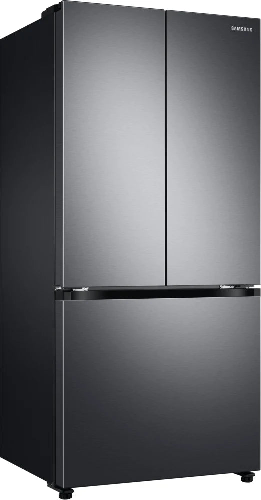 18 cu. ft. Smart Counter Depth 3-Door French Door Refrigerator in Black Stainless Steel
