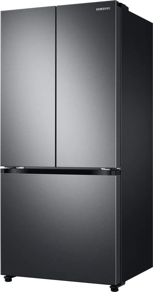 18 cu. ft. Smart Counter Depth 3-Door French Door Refrigerator in Black Stainless Steel