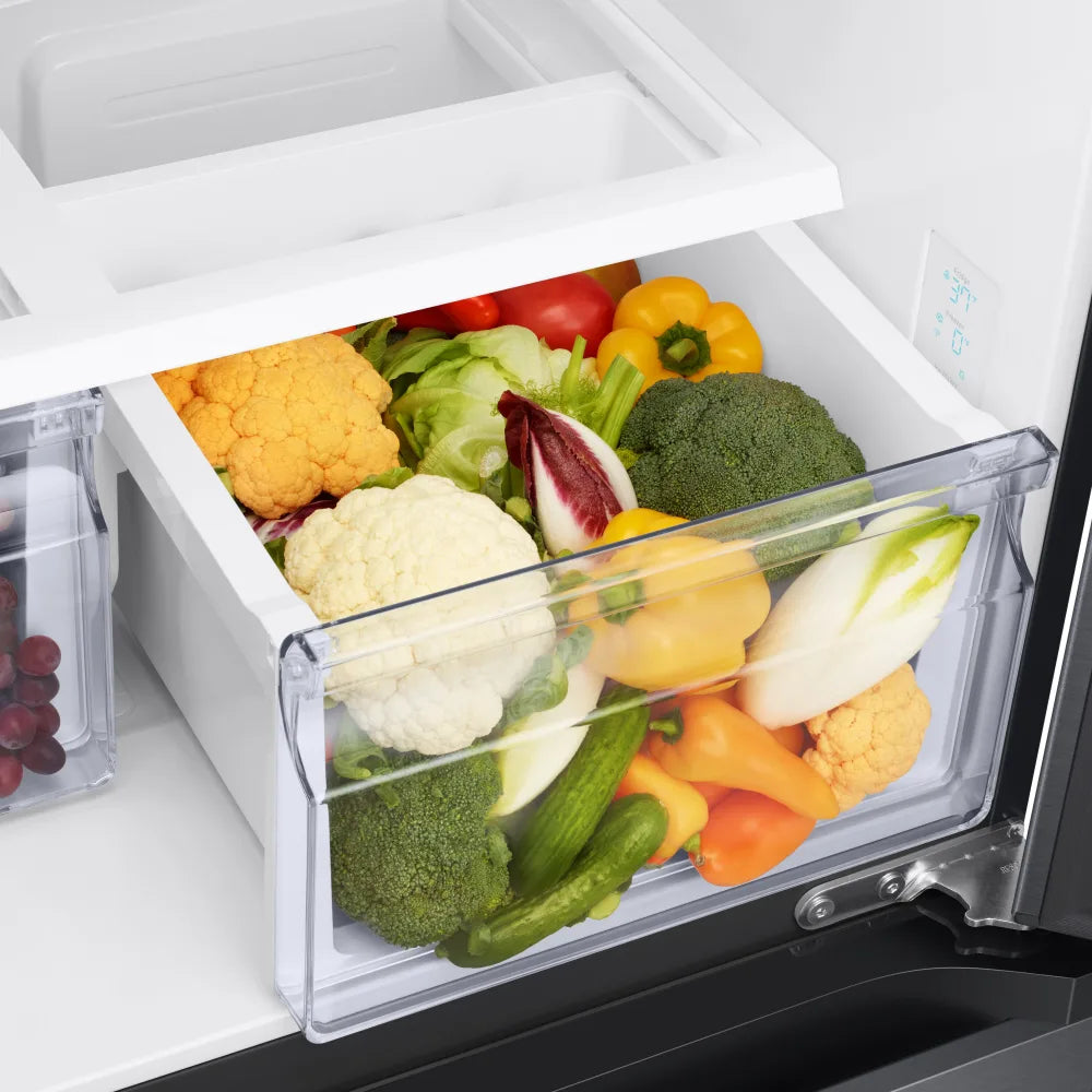 18 cu. ft. Smart Counter Depth 3-Door French Door Refrigerator in Black Stainless Steel