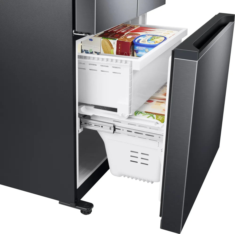18 cu. ft. Smart Counter Depth 3-Door French Door Refrigerator in Black Stainless Steel