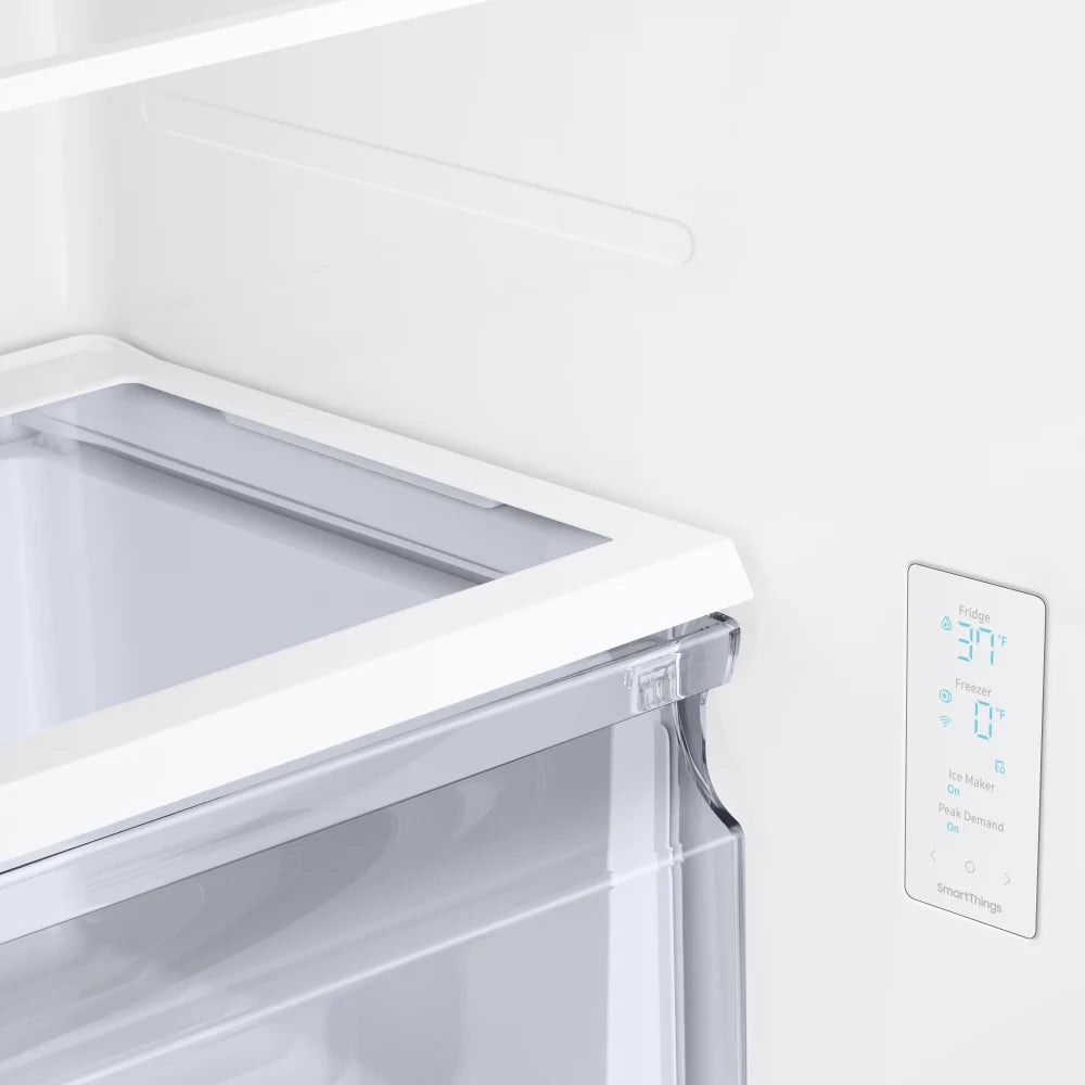 18 cu. ft. Smart Counter Depth 3-Door French Door Refrigerator in Black Stainless Steel
