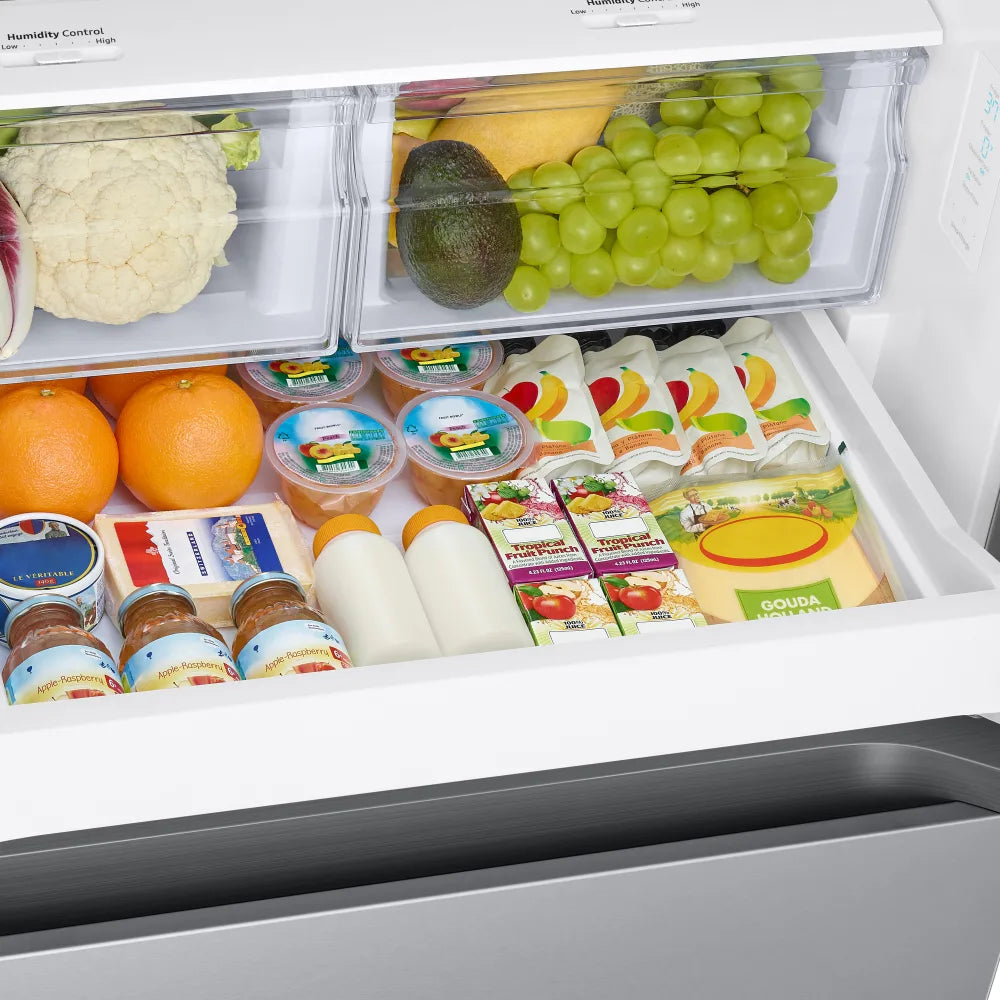 18 cu. ft. Smart Count22 cu. ft. Smart 3-Door French Door Refrigerator with External Water Dispenser in Fingerprint Resistant Stainless Steeler Depth 3-Door French Door Refrigerator in Black Stainless Steel