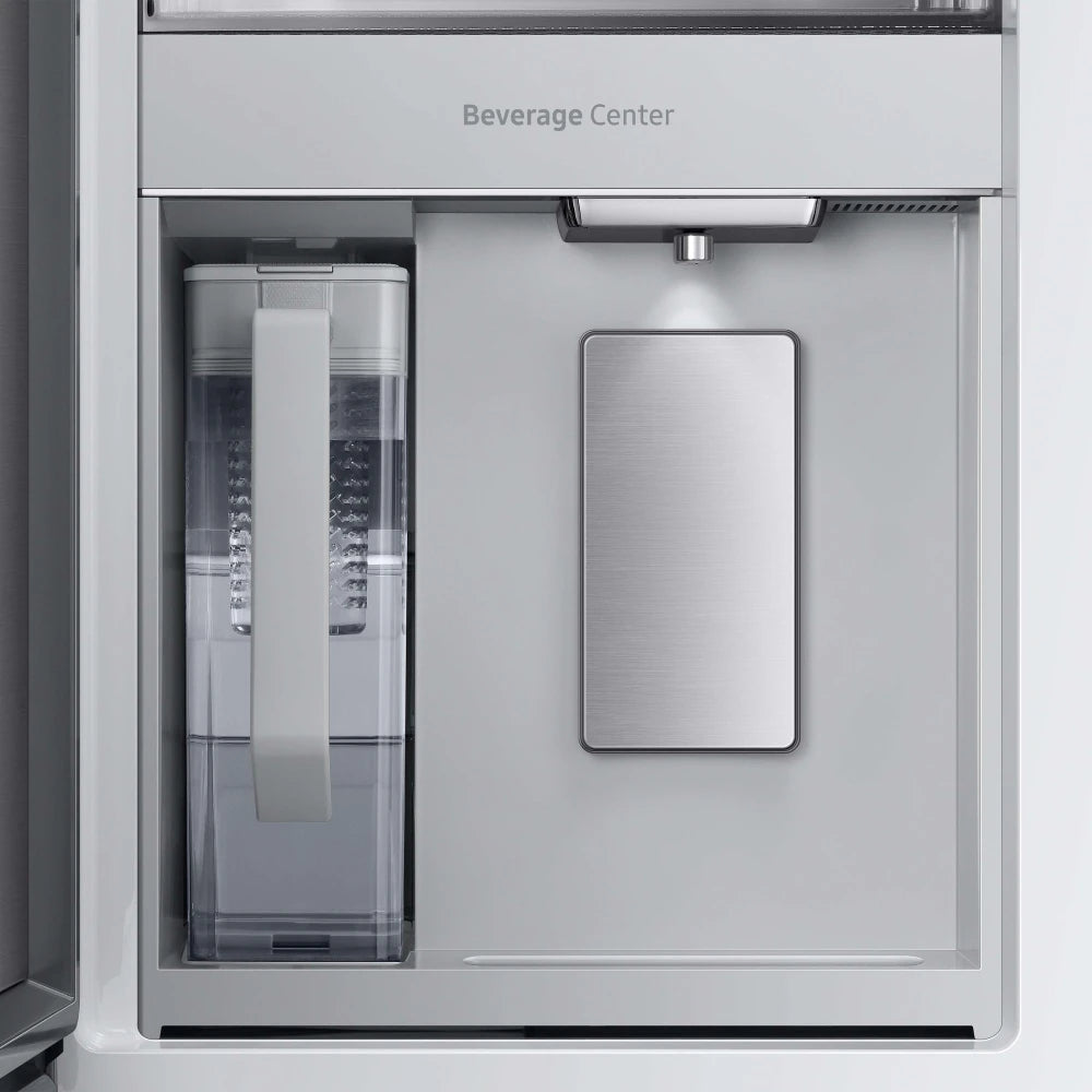 Bespoke 4-Door French Door Refrigerator (23 cu. ft.) with Beverage Center™ in White Glass