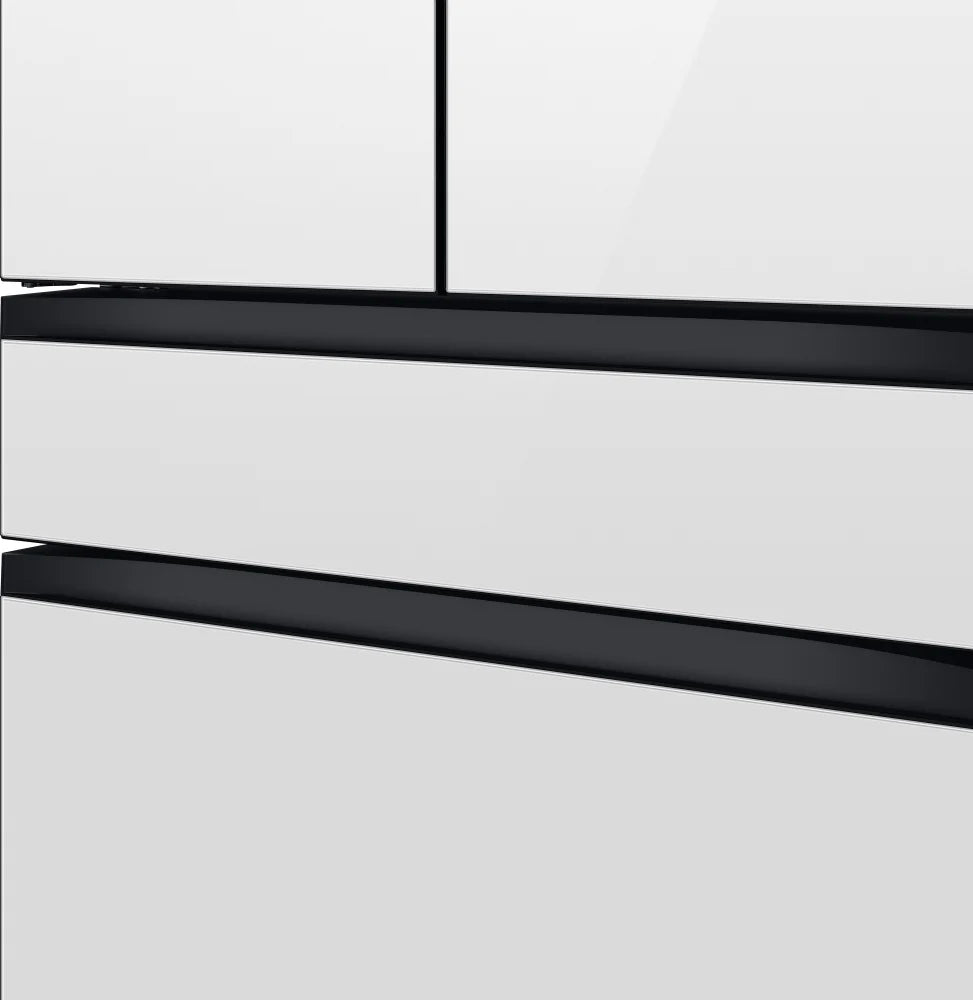 Bespoke 4-Door French Door Refrigerator (23 cu. ft.) with Beverage Center™ in White Glass
