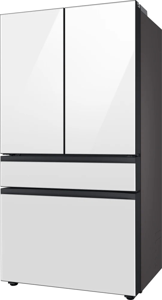 Bespoke 4-Door French Door Refrigerator (23 cu. ft.) with Beverage Center™ in White Glass