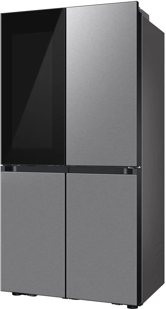 Bespoke Counter Depth 4-Door Flex™ Refrigerator (23 cu. ft.) with Beverage Zone™ and Auto Open Door in Stainless Steel