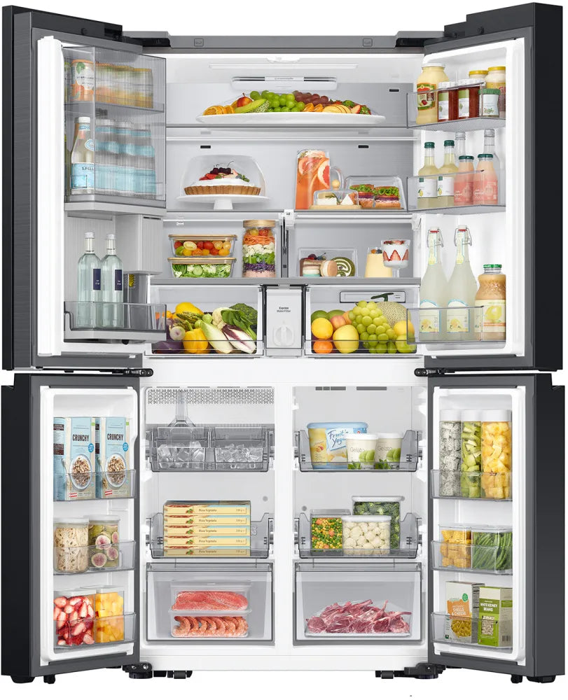 Bespoke Counter Depth 4-Door Flex™ Refrigerator (23 cu. ft.) with Beverage Zone™ and Auto Open Door in Stainless Steel