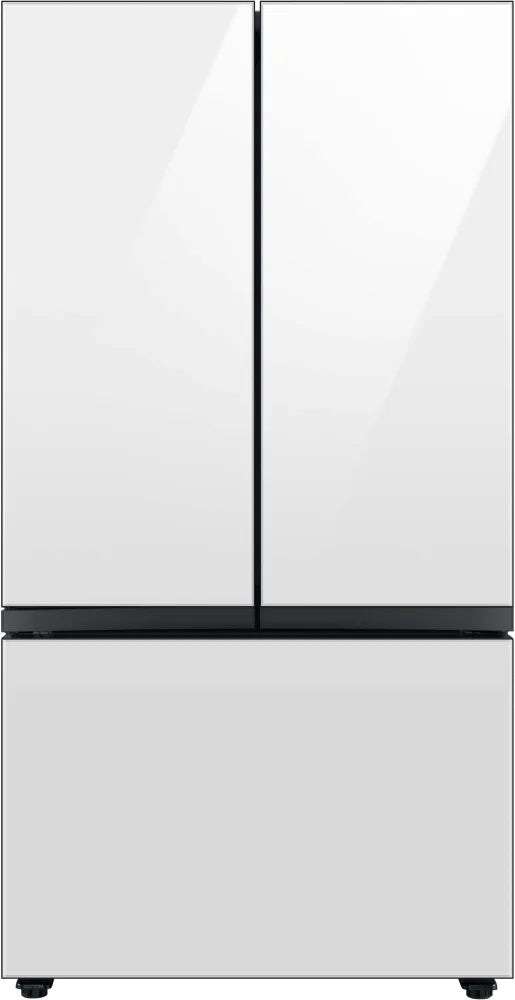 Bespoke 3-Door French Door Refrigerator (24 cu. ft.) with Beverage Center™ in White Glass