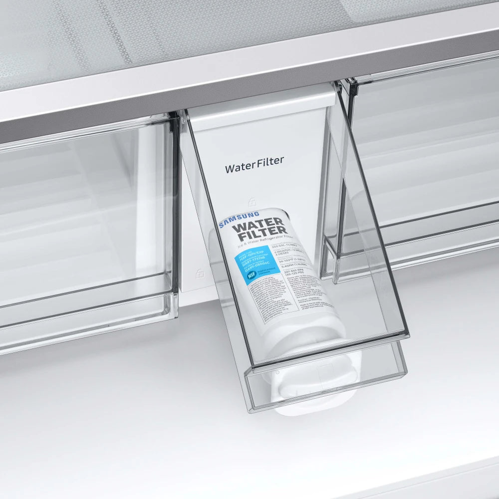 Bespoke 4-Door French Door Refrigerator (29 cu. ft.) with Beverage Center™ in White Glass