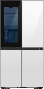 Bespoke 4-Door Flex™ Refrigerator (29 cu. ft.) with Beverage Zone™ and Auto Open Door in White Glass