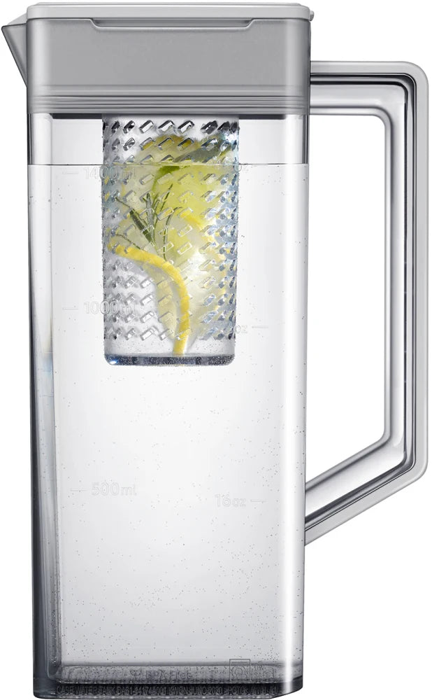 Bespoke 4-Door Flex™ Refrigerator (29 cu. ft.) with Beverage Zone™ and Auto Open Door in White Glass