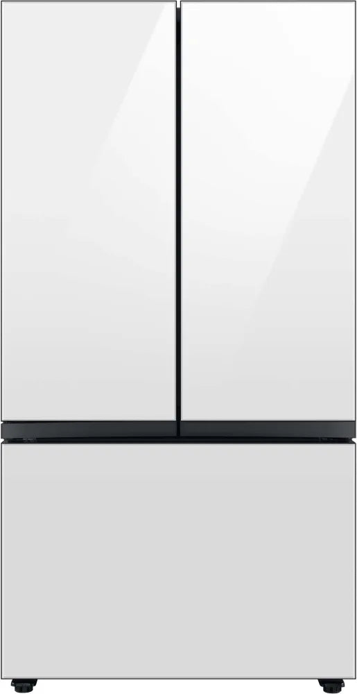 Bespoke 3-Door French Door Refrigerator (30 cu. ft.) with Beverage Center™ in White Glass